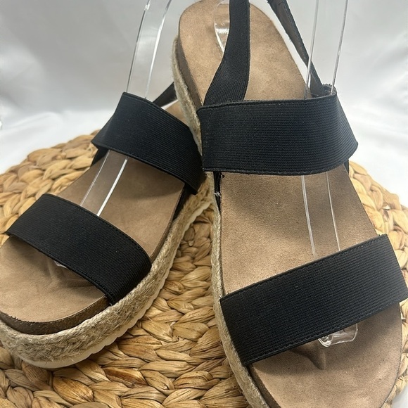 a.n.a. A New Approach Elastic Band Platforms Sandals Vacation Summertime Casual - Picture 4 of 8